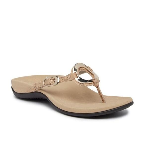 Vionic Karina Gold Accent Thong Sandal 11 - Picture 7 of 7